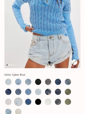 One teaspoon bandits shorts in cyber blue